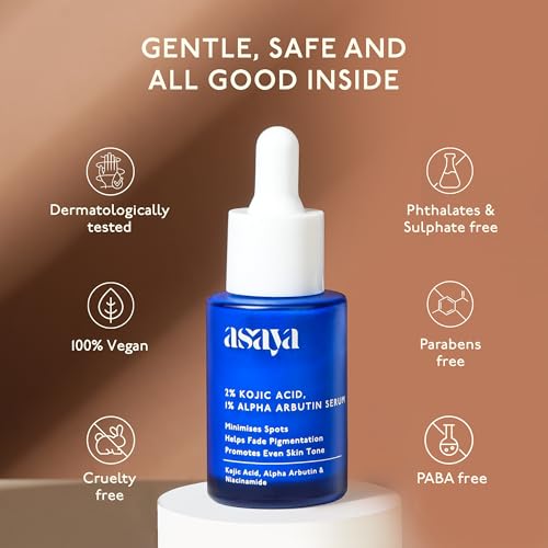 Asaya 2% Kojic Acid Serum with 1% Alpha Arbutin | Targets Blemishes, Dark Spots | Even Skin Tone Solution | Antioxidant Rich, Hyperpigmentation-Fading Formula | For all skin types | 30 ml (FROM INDIA)SAB - View 6 of 6