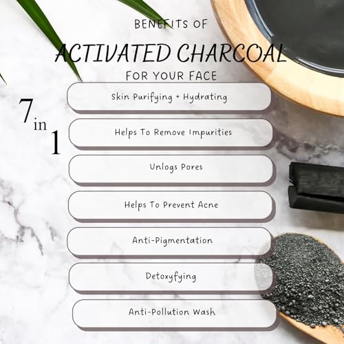 GLAM HERBS 7in1 Activated Bamboo Charcoal Face Wash | Deep Exofilation | Dark Spots &amp; Marks Removal | Remove Excess Oil | Anti-Pollution, Deep Pore Cleaning For Men &amp; Women 100ml(FROM INDIA)JEZ - View 6 of 6