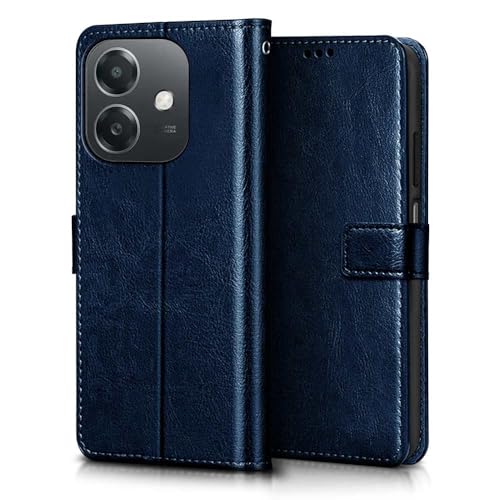 WOW IMAGINE Shock Proof Flip Cover Back Case Cover for Oppo A3x 5G | A3x 4G | A3 5G (Flexible | Leather Finish | Card Pockets Wallet &amp; Stand | Blue) (FROM INDIA FAAZ) - View 3 of 6