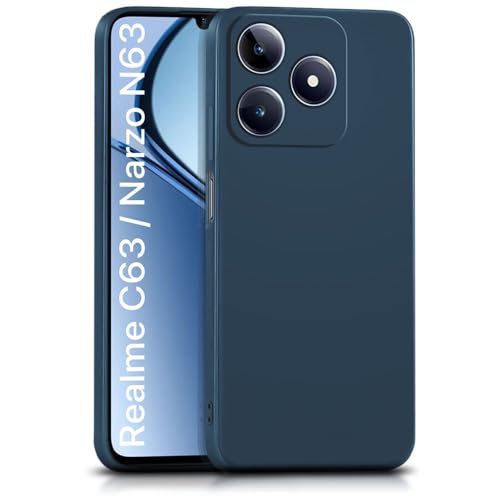 WOW IMAGINE Back Cover for Realme Narzo N63 | Realme C63 4G | Ultra Slim Soft Rubberised Case | Inner Velvet Fabric Lining | Matte Silicone Flexible Mobile Case | Camera Protection - Blue(FROM INDIA FAAZ) - Shop at Colombo Mall