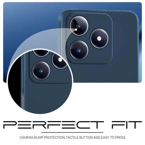 WOW IMAGINE Back Cover for Realme Narzo N63 | Realme C63 4G | Ultra Slim Soft Rubberised Case | Inner Velvet Fabric Lining | Matte Silicone Flexible Mobile Case | Camera Protection - Blue(FROM INDIA FAAZ) - View 6 of 7