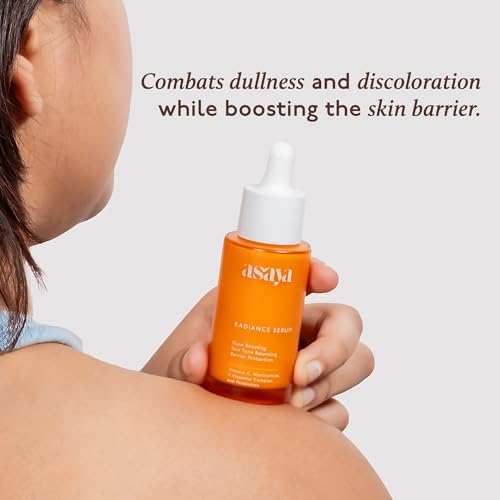 Asaya Radiance Serum with Vitamin C, Niacinamide |Korean Serum for Glowing Skin | 11 Vitamins Complex &amp; Probiotics | Brightens &amp; Supports Barrier | For Women &amp; Men | All Skin Types | 30 ml (FROM INDIA)SAB - View 2 of 6
