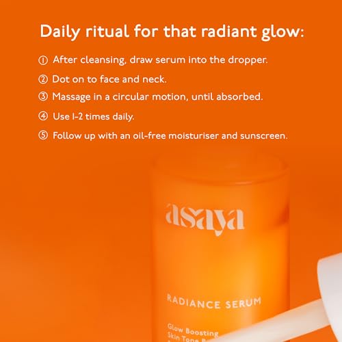 Asaya Radiance Serum with Vitamin C, Niacinamide |Korean Serum for Glowing Skin | 11 Vitamins Complex &amp; Probiotics | Brightens &amp; Supports Barrier | For Women &amp; Men | All Skin Types | 30 ml (FROM INDIA)SAB - View 5 of 6