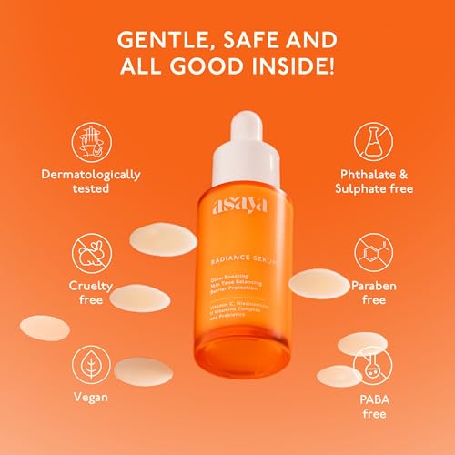 Asaya Radiance Serum with Vitamin C, Niacinamide |Korean Serum for Glowing Skin | 11 Vitamins Complex &amp; Probiotics | Brightens &amp; Supports Barrier | For Women &amp; Men | All Skin Types | 30 ml (FROM INDIA)SAB - View 6 of 6
