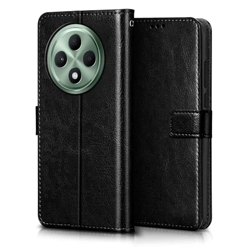 WOW IMAGINE Shock Proof Flip Cover Back Case Cover for Oppo F27 5G (Flexible | Leather Finish | Card Pockets Wallet &amp; Stand | Black) (FROM INDIA FAAZ) ( - View 3 of 6