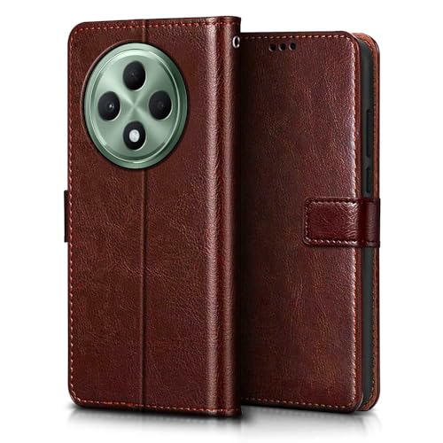 WOW IMAGINE Shock Proof Flip Cover Back Case Cover for Oppo F27 5G (Flexible | Leather Finish | Card Pockets Wallet &amp; Stand | Chestnut Brown) (FROM INDIA FAAZ) - View 3 of 6