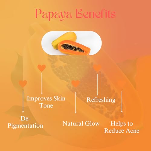 GLAM HERBS Combo Hydrating Facewash Papaya 100ml &amp; Sandalwood Honey 100ml | Tan removal Face Wash, Gentle Exfoliation | Visibly Glowing Skin | Reducing Dark Spots &amp; Blemishes (200 ml)(FROM INDIA)JEZ - View 5 of 7