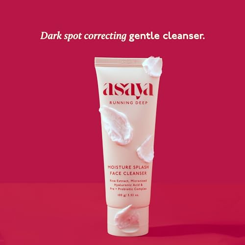Asaya Hydrating Gentle Face Wash | Brightens, Soothes &amp; Repairs Barrier | Korean Rice Facewash with Hyaluronic Acid &amp; Pre + Probiotics | Face cleanser for sensitive skin | All skin types |100g (FROM INDIA)SAB - View 2 of 6