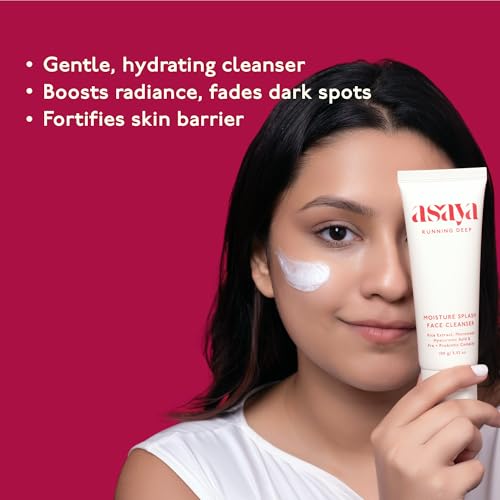 Asaya Hydrating Gentle Face Wash | Brightens, Soothes &amp; Repairs Barrier | Korean Rice Facewash with Hyaluronic Acid &amp; Pre + Probiotics | Face cleanser for sensitive skin | All skin types |100g (FROM INDIA)SAB - View 4 of 6