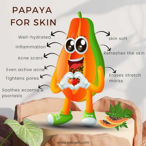 Estosen Pure Camel Milk Papaya Hand made soap, Camel Milk,PapayaPowder &amp; Oil Flavoured, 100% Organic, Paraben Free, Sulphate Free, No Synthetic Colours(FROM INDIA)JEZ - View 3 of 6