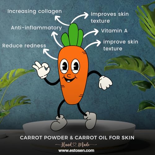 Estosen Pure Camel Milk Carrot Hand Made Soap, 100% Organic, Carrot Seed Oil &amp; Carrot Powder, Camel milk, Cold-pressed coconut oil, Glycerin, Vitamin C, , aloe vera oil, almond oil, 100%Paraben Free, Sulphate Free, No Synthetic Colours(FROM INDiA) - View 4 of 7