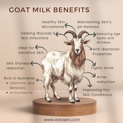 Estosen Handmade Sandalwood Goat Milk Premium soap, 100% Sandalwood Powder, Fresh Goat Milk, Cold Pressed Coconut oil, Glycerin, Vitamin C , Aloe vera oil, Almond Oil, Olive Oil, Fragrance oil, and Essential Oi.&amp; Lye, 100%Paraben Free, Sulphate Free(FROM INDIA)JEZ, - View 5 of 7