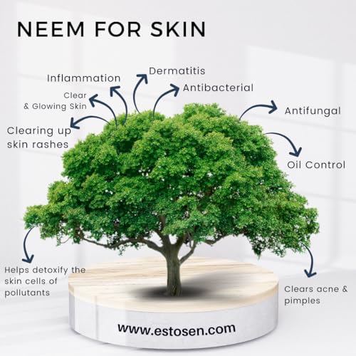 Estosen Organic Neem Tulsi Goat Milk Premium Handmade Soap - 100% organic - Fresh Goat Milk - Neem Tulsi powder &amp; Oil, Cold Pressed Coconut oil -100% Paraben Free -Sulphate Free -No Synthetic Colours 85GM (FROM INDIA)JEZ - View 5 of 7