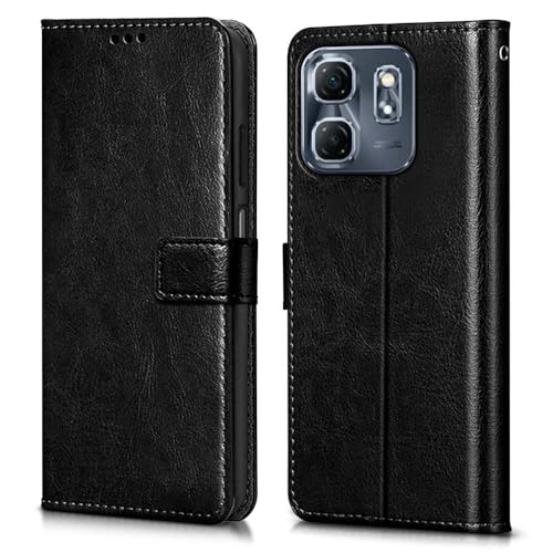 WOW IMAGINE Shock Proof Flip Cover Back Case Cover for Infinix Hot 50i 5G (Flexible | Leather Finish | Card Pockets Wallet & Stand | Black) (FROM INDIA FAAZ) - Shop at Colombo Mall