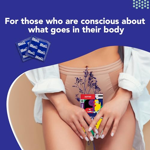 Bleu Vegan &amp; 100% Natural Latex Dotted Condoms for Men | with Extra Dots | Toxin Free - 8 Count (Pack of 2)(FROM INDIA)NUZ - View 5 of 6