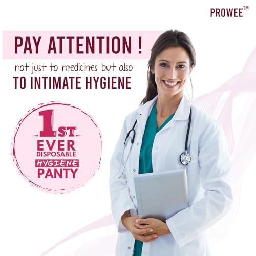 PROWEE Women Diabetic Disposable Breifs | Anti-Microbial, Prevents Infection &amp; Absorbs Sweat |Ideal for After Delivery Maternity, Periods &amp; Prevents UTI - Pack of 5(FROM INDIA)NUZ - View 3 of 6