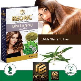 Reoric Bhringraj Powder |Eclipta Alba Powder For Hair Care |Organic Bhringraj Powder |Organic Karnataka Bhringraj (False Daisy) Leaf Powder for Skin and Hair (100g, Pack of 1) (FROM INDIA)SAB - View 7 of 7