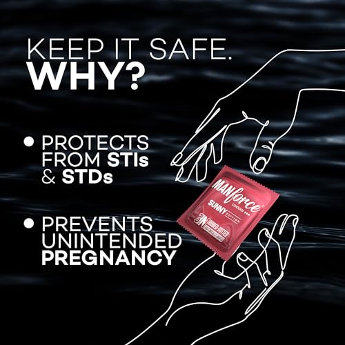 Manforce Sunny Edition Condoms | 50 Pcs | Ribbed, Dotted &amp; Anatomically Shaped Condoms | For Enhanced Pleasure Of Both | Indias No. 1* Condom Brand For Safe Sex. (FROM INDIA)SAB - View 7 of 7