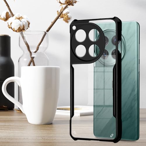 Fashionury Shockproof Crystal Clear Back Cover Case for OnePlus 12 5G | Protective Design | 360 Degree Protection | Transparent Back Cover Case for OnePlus 12 5G (PC, TPU | Black Bumper) (FROM INDIA FAAZ) - View 3 of 6