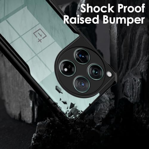 Fashionury Shockproof Crystal Clear Back Cover Case for OnePlus 12 5G | Protective Design | 360 Degree Protection | Transparent Back Cover Case for OnePlus 12 5G (PC, TPU | Black Bumper) (FROM INDIA FAAZ) - View 4 of 6