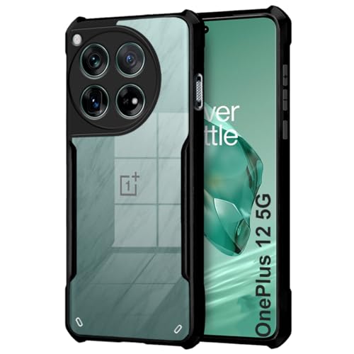 Fashionury Shockproof Crystal Clear Back Cover Case for OnePlus 12 5G | Protective Design | 360 Degree Protection | Transparent Back Cover Case for OnePlus 12 5G (PC, TPU | Black Bumper) (FROM INDIA FAAZ) - View 5 of 6