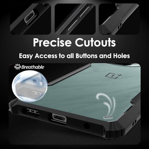 Fashionury Shockproof Crystal Clear Back Cover Case for OnePlus 12 5G | Protective Design | 360 Degree Protection | Transparent Back Cover Case for OnePlus 12 5G (PC, TPU | Black Bumper) (FROM INDIA FAAZ) - View 6 of 6