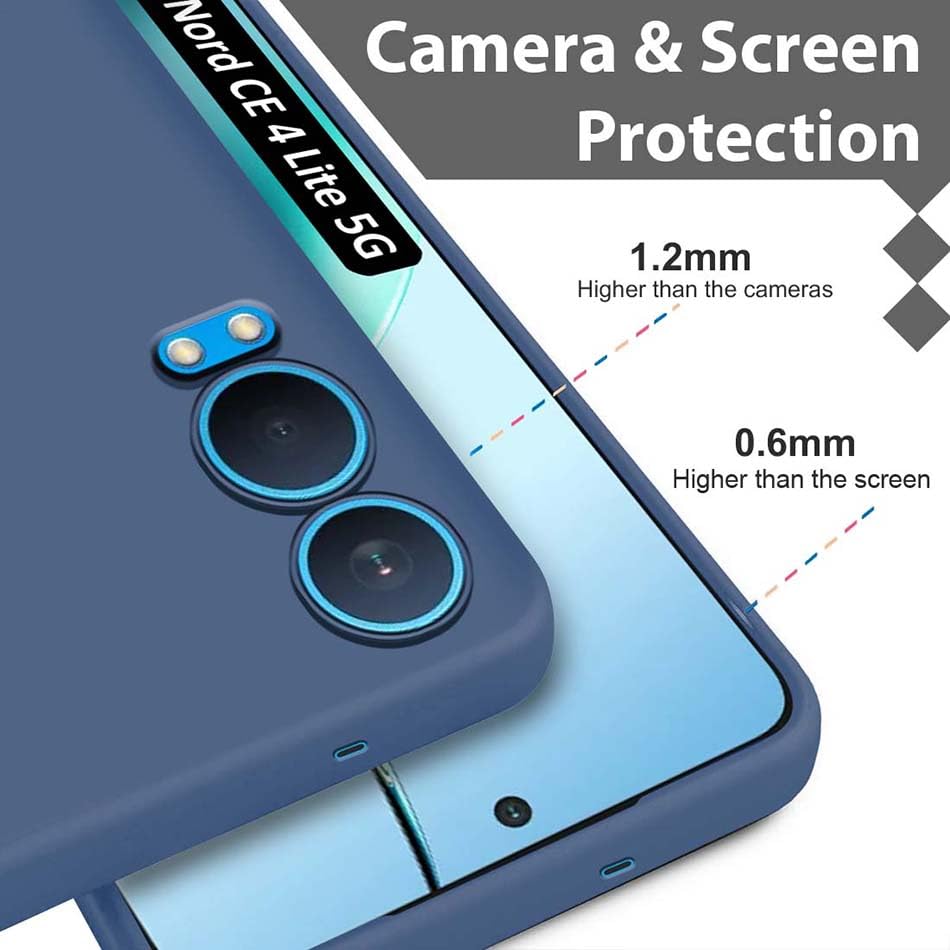 Fashionury Back Cover for OnePlus Nord CE 4 Lite 5G | Camera Bump Protection | Matte Soft Silicon Flexible | All Side Shock Proof Rubberised Back Case Cover for OnePlus Nord CE 4 Lite 5G (Blue) (FROM INDIA FAAZ) - View 4 of 6
