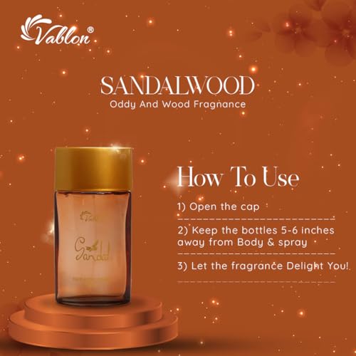Vablon Sandalwood Eau de Parfum Spray for Men, 100 ml(FROM INDIA)NUZ - View 4 of 4