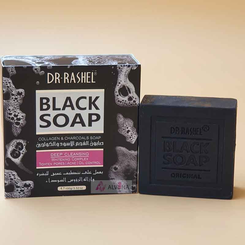 DR.DAVEY Black Soap Collagen & Charcoals Soap (100g) - View 2 of 2