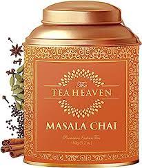 The Tea Heaven | Tea Gift - Masala Chai Whole Leaf Tea 150 Grams 50 Cups | Ginger Cardamom Cinnamon Cloves Star Anise Black Pepper | Double Lid Moisture Proof Container (150 Grams, Gold Moisture Proof Container) - View 4 of 5