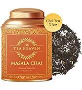 The Tea Heaven | Tea Gift - Masala Chai Whole Leaf Tea 150 Grams 50 Cups | Ginger Cardamom Cinnamon Cloves Star Anise Black Pepper | Double Lid Moisture Proof Container (150 Grams, Gold Moisture Proof Container) - Shop at Colombo Mall