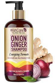 WishCare® Onion Ginger Shampoo - Onion Shampoo For Hair Fall Control - Energizing Formula - Free from Mineral Oils, Sulphates & Parabens - For All Hair Types - 300 Ml, multi - View 2 of 3