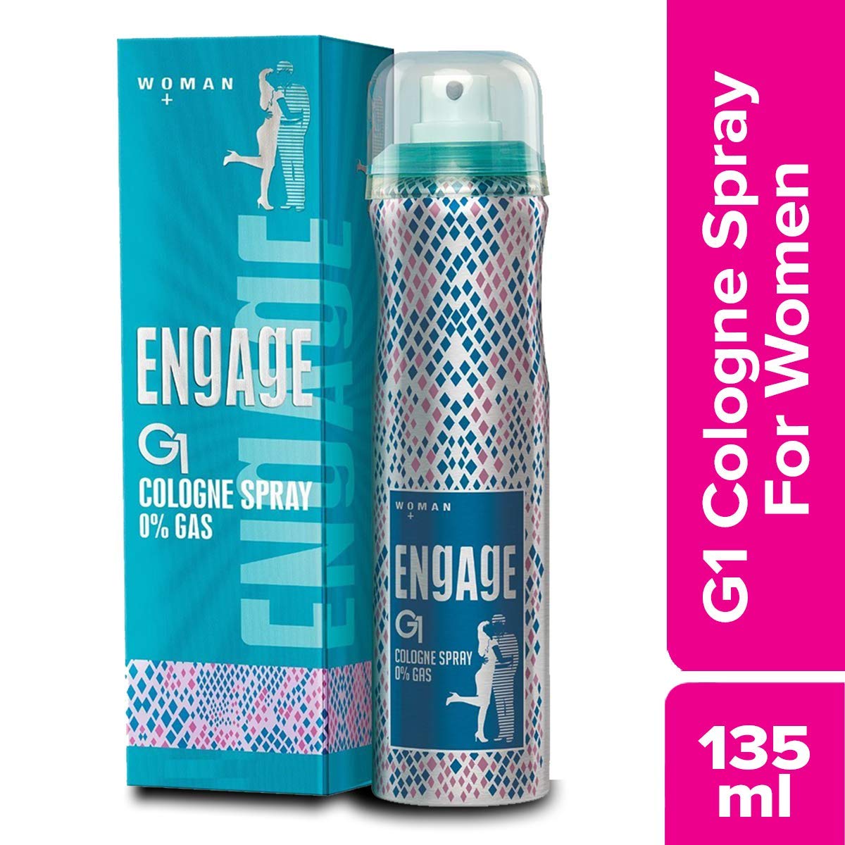 Engage G1 Cologne No Gas Perfume for Women, Floral and Sweet, Skin Friendly, 135ml - View 2 of 2
