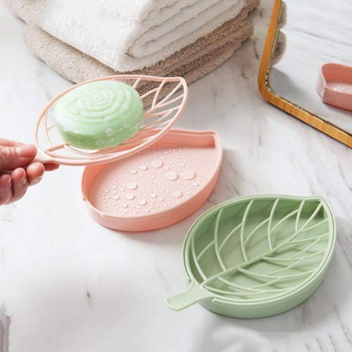 CINERA Leaf Shape soap Dish (2 PCS), soap Holder, soap Dish, soap case, soap Tray for Bathroom, soap case for Bathroom, soap Holder for Bathroom, soap Dish for Bathroom, soap Stand for Bathroom. - Shop at Colombo Mall
