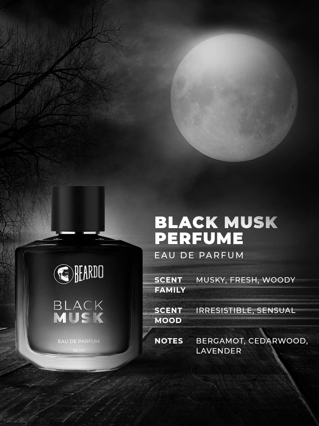 Beardo Perfume for Men - BLACK MUSK 50ml | Oriental, Musky Perfume for Men Long Lasting | Gift for men | Date night fragrance | Mens Perfume - View 2 of 2