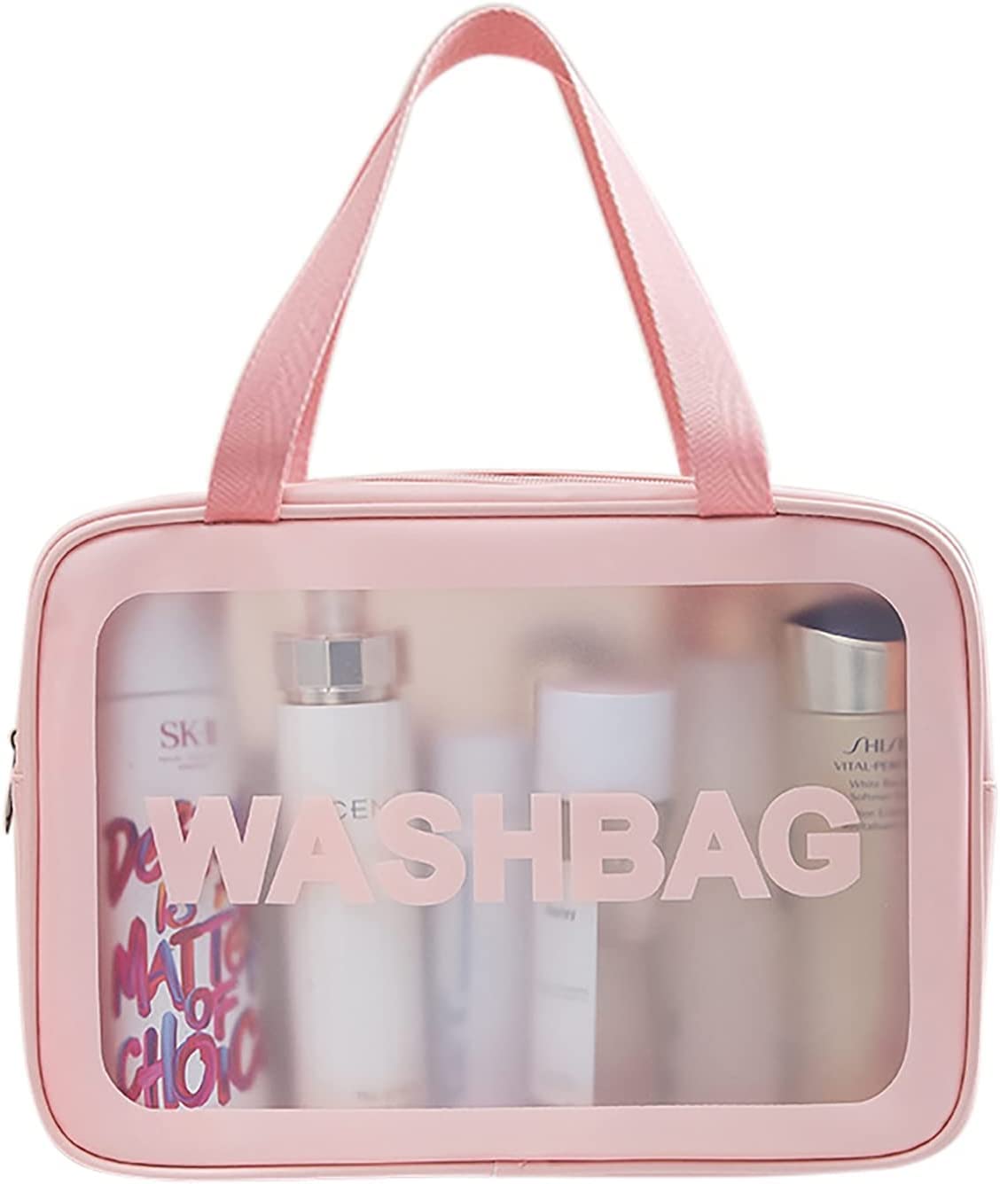 INOVERA (LABEL) Faux Leather Water-Resistance Toiletries Cosmetics Makeup Storage Organizer Bag for Girls and Women, Rose - Shop at Colombo Mall