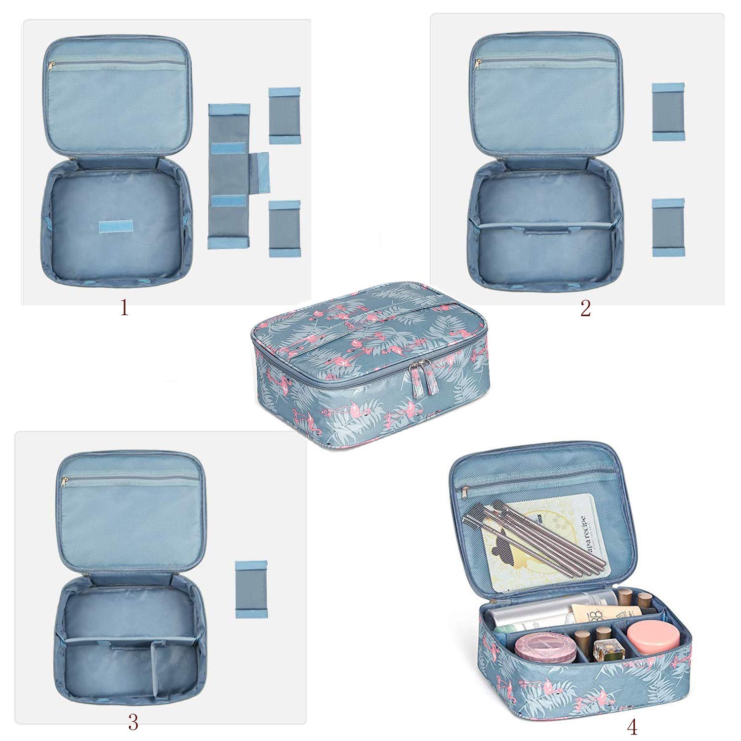 ZARPA (LABEL) Floral 19 Cms Cosmetic Pouch (Standard_bb - 6324_multi color) - View 2 of 3