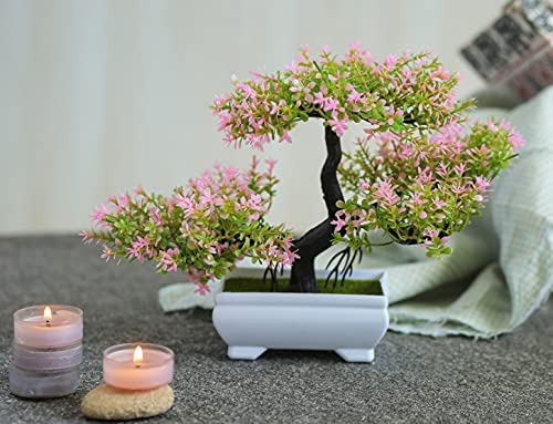 SATYAM KRAFT 1 Pc Artificial Bonsai Tree with Designer Pot for Home Decor, Room Decorations, Living Room Table, Diwali Decoration Plants and Craft Items Corner (Pack of 1) - Shop at Colombo Mall
