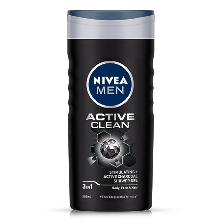 NIVEA MEN Active Clean Shower Gel. Body, Face & Hair. (250ml) - Shop at Colombo Mall