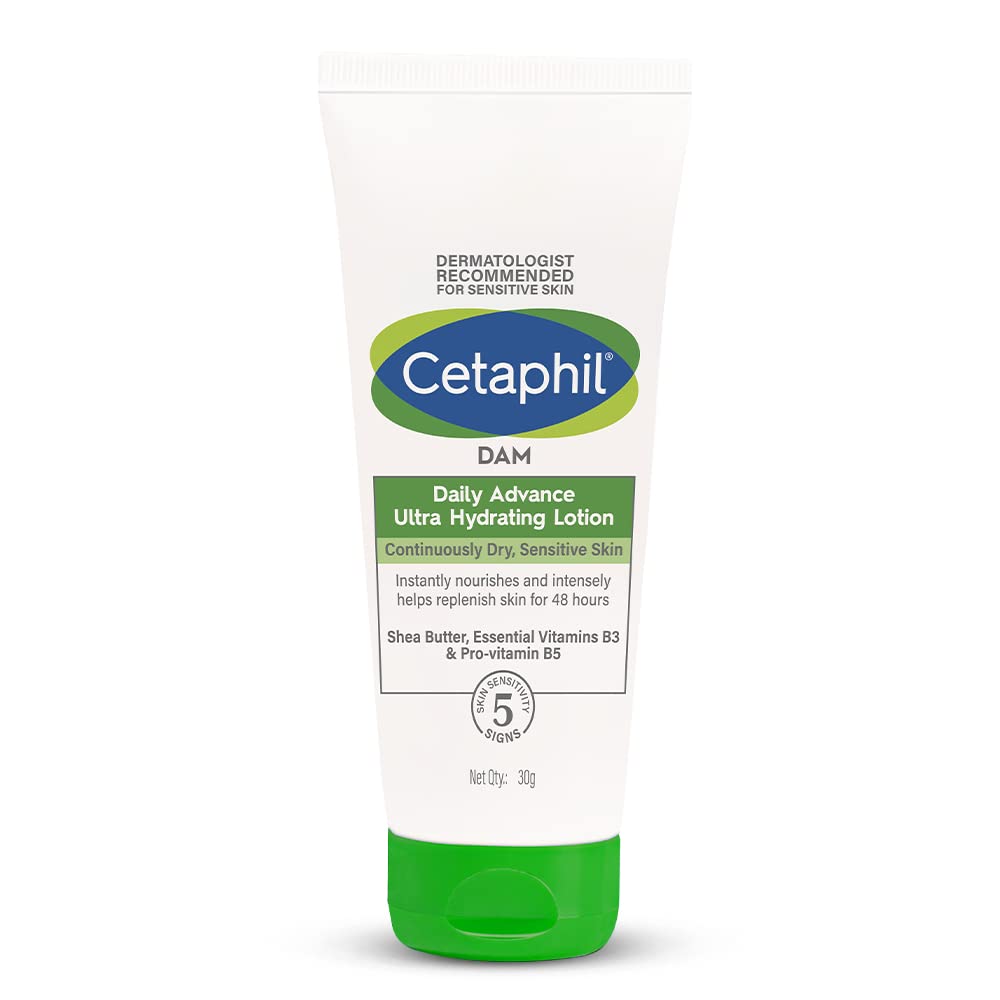 Cetaphil DAM Daily Advance Ultra Hydrating Lotion for Dry, Sensitive Skin| 30 g| Moisturizer with Shea Butter| Non-Greasy, Fragrance-Free| Paraben, Sulphate Free - Related product
