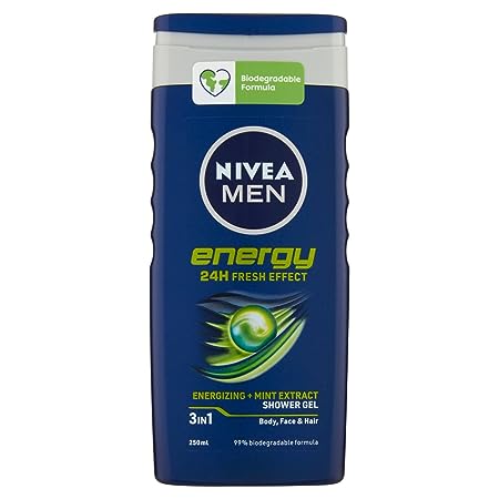 Nivea Men Energy 24h Fresh Effect Shower Gel. Body, Face & Hair. (250ml) - Shop at Colombo Mall