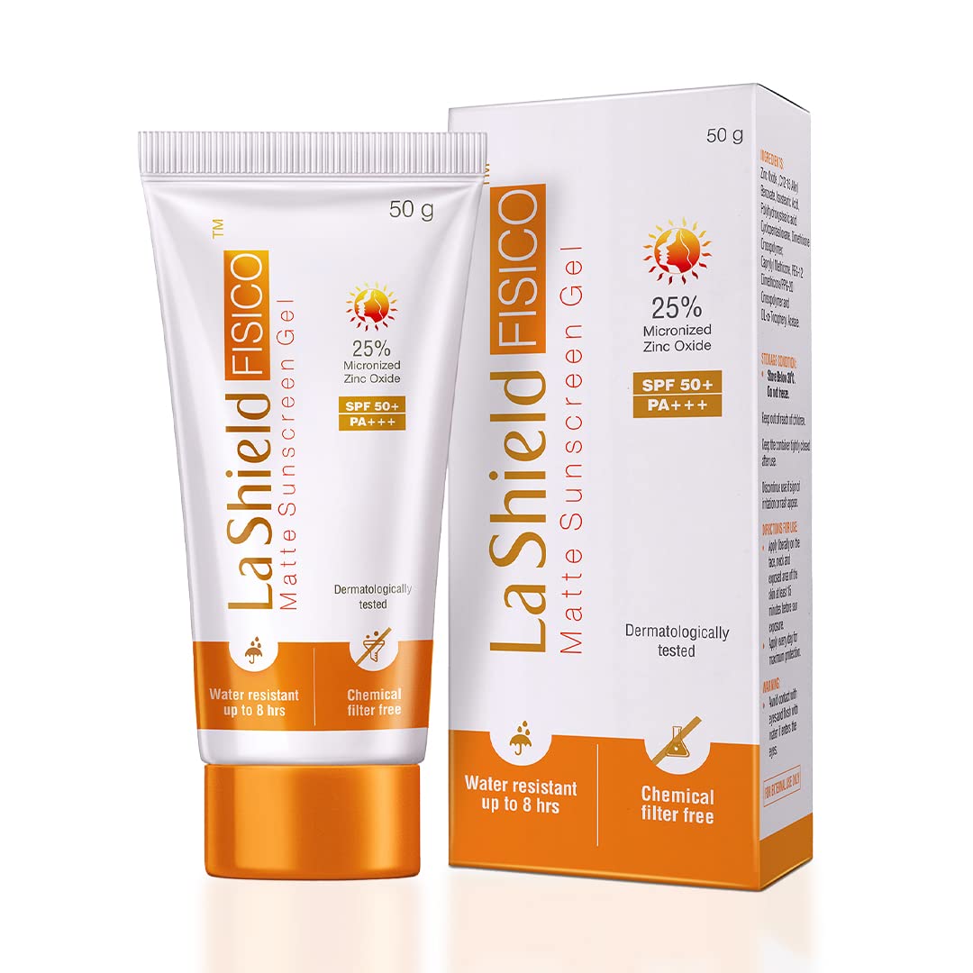 La Shield Fisico SPF 50+ & PA+++ Mineral Based Sunscreen Gel | Lightweight | Transparent | Water Resistant, 50 Grams - Related product