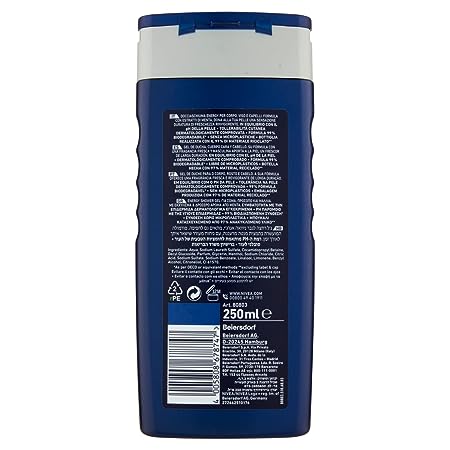 Nivea Men Energy 24h Fresh Effect Shower Gel. Body, Face & Hair. (250ml) - View 2 of 3