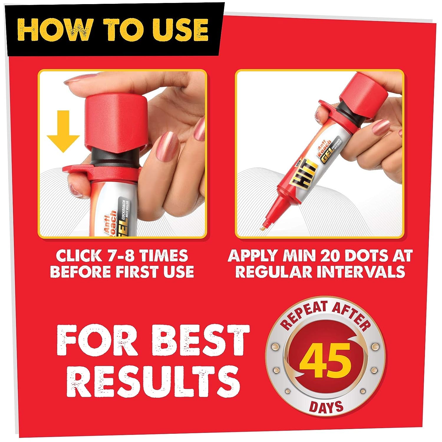 HIT Anti Roach Gel - Cockroach Killer (20g) | Kitchen Safe | Odourless | Fast and Convenient, Pack of 1 - Shop at Colombo Mall