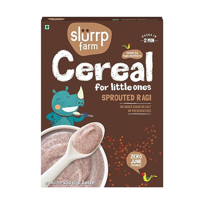 Slurrp Farm Cereal | Sprouted Ragi | Instant Healthy Wholesome Food for Babies, 250 g - Shop at Colombo Mall