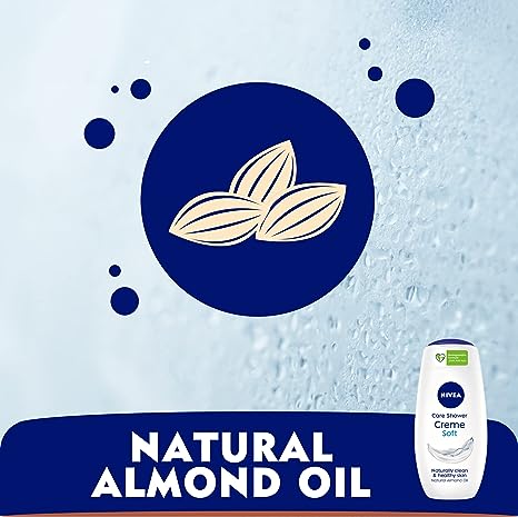 NIVEA Body Wash Creme Soft naturally clean & healthy skin natural almound oil. (250ml) - View 3 of 5