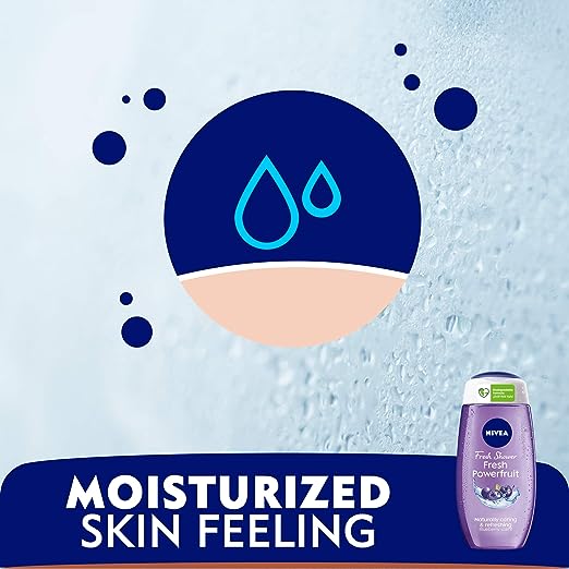 NIVEA Fresh Shower Fresh Powerfruit Naturally caring & refreshing Blueberry scent. (250ml) - View 5 of 5