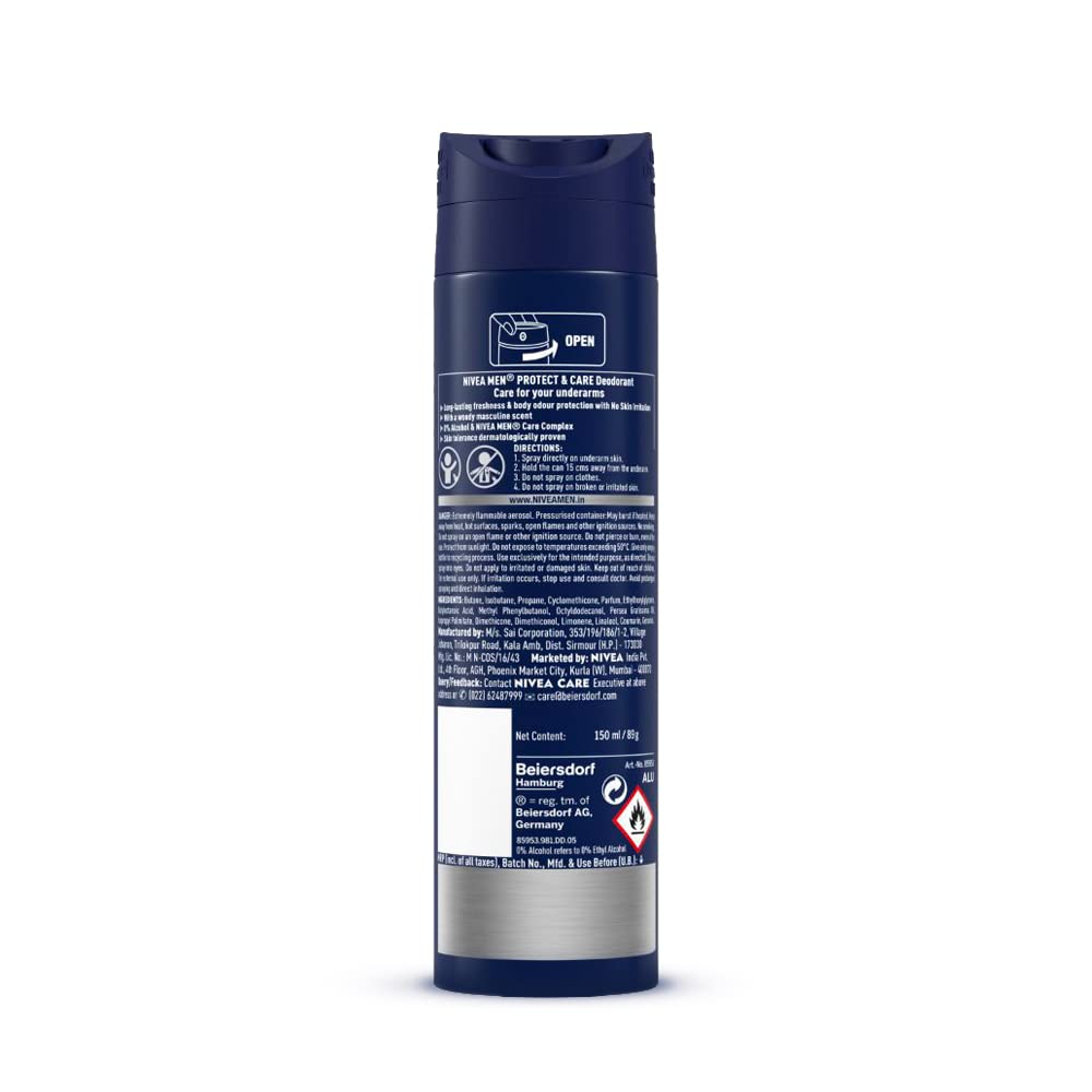 Nivea Protect &amp; Care Deodorant For Men, 150ml - View 2 of 2