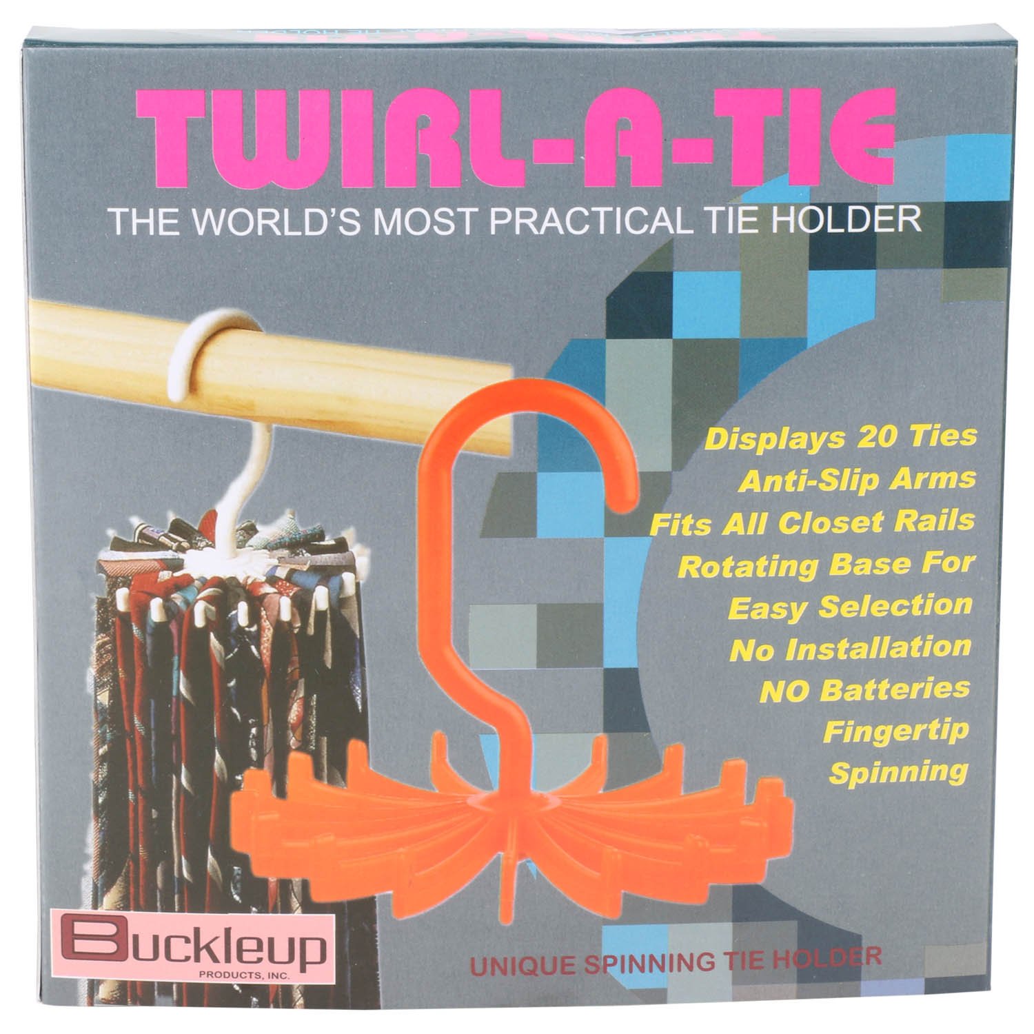 BUCKLE UP Tie Hanger Organiser (Orange) - View 2 of 2