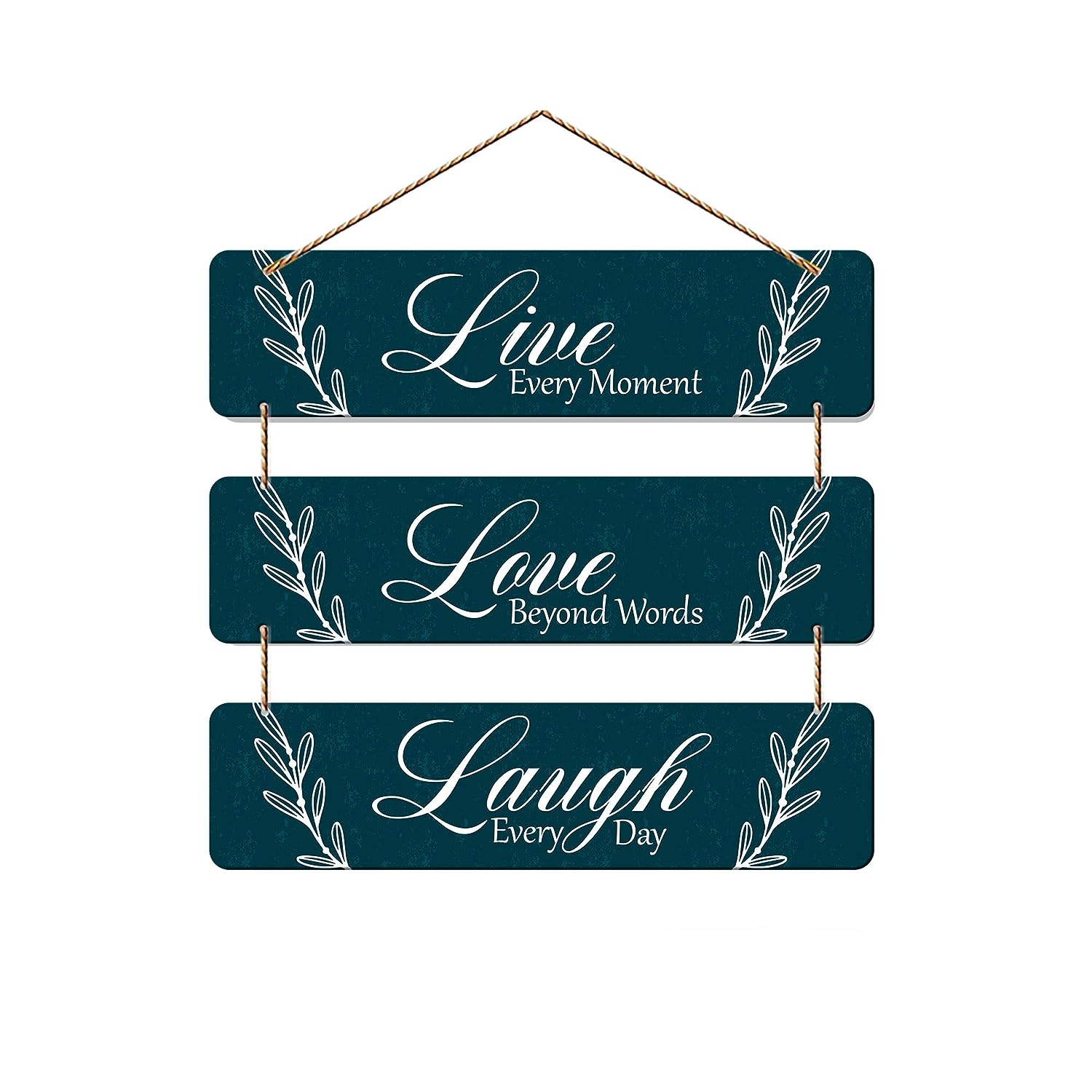 Artvibes Live Love Laugh Wooden Hanger for Home Decor | Office | Living Room | Gifts | Bedroom | Quotes Decorative Items | Wall Hangings for Decoration | Artworks (WH_5306N) - Shop at Colombo Mall